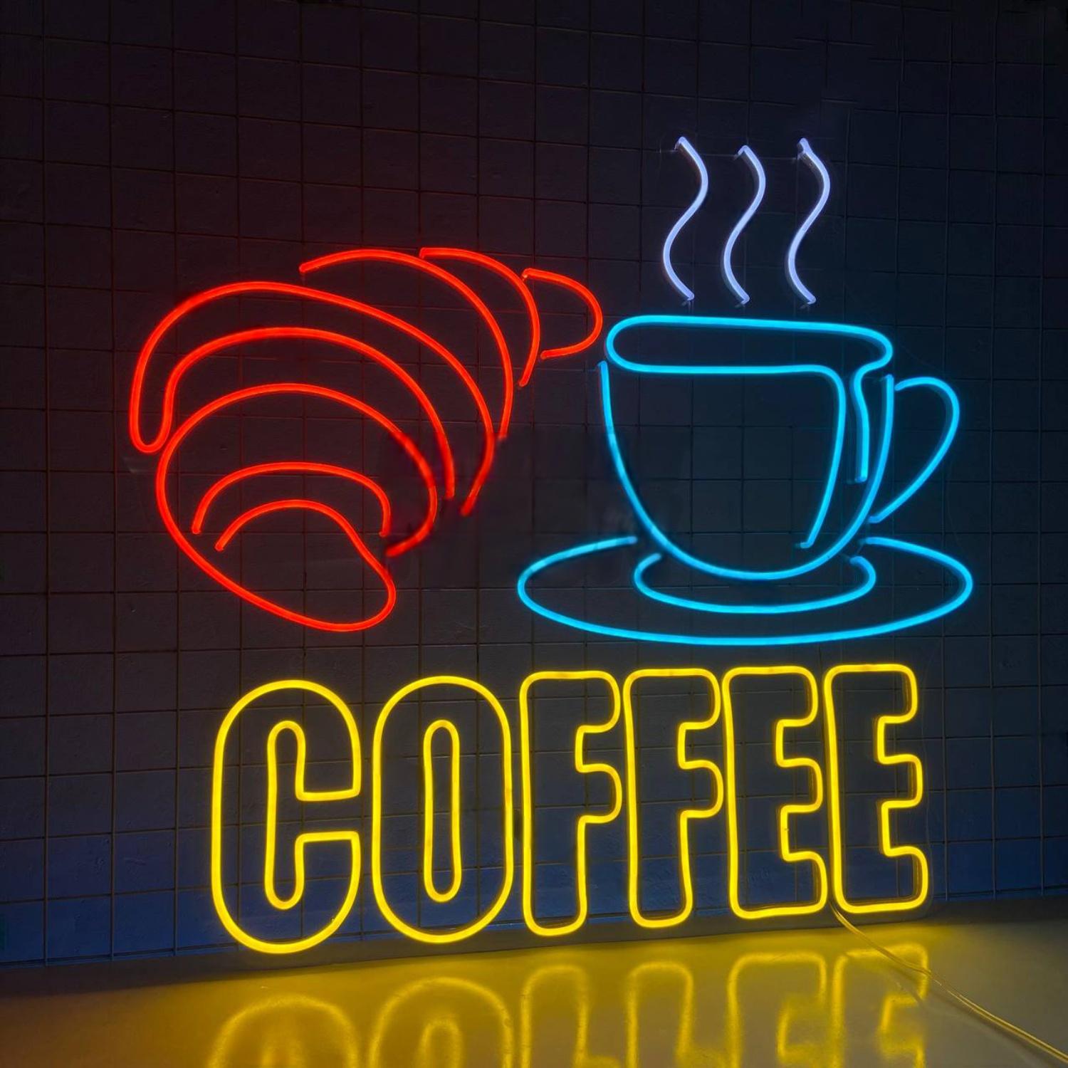 Coffee Croissant Led Neon Sign | Shineneon