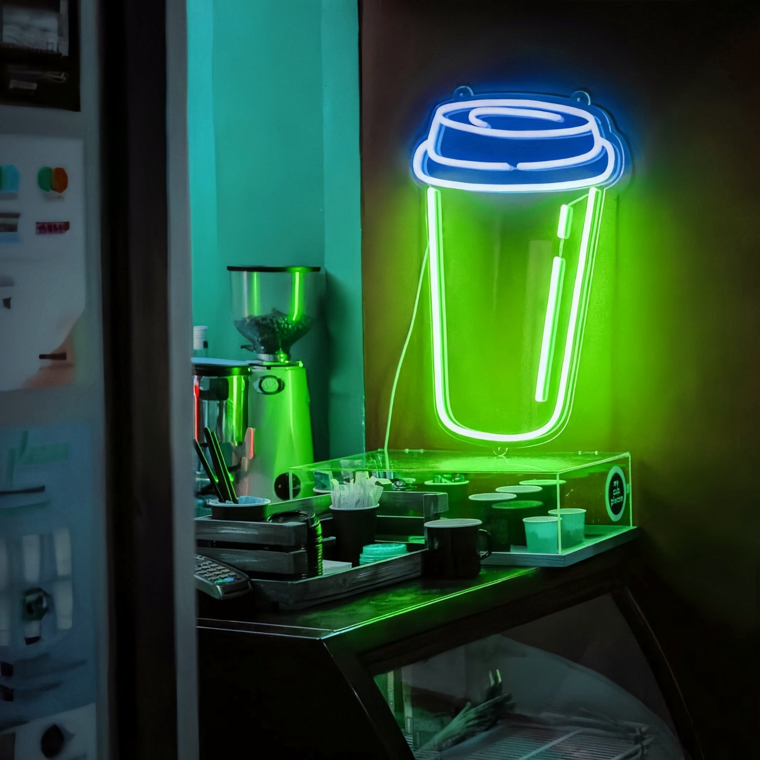 Coffee Cup Add A Touch Of Neon Caffeine To Your Space | Shineneon