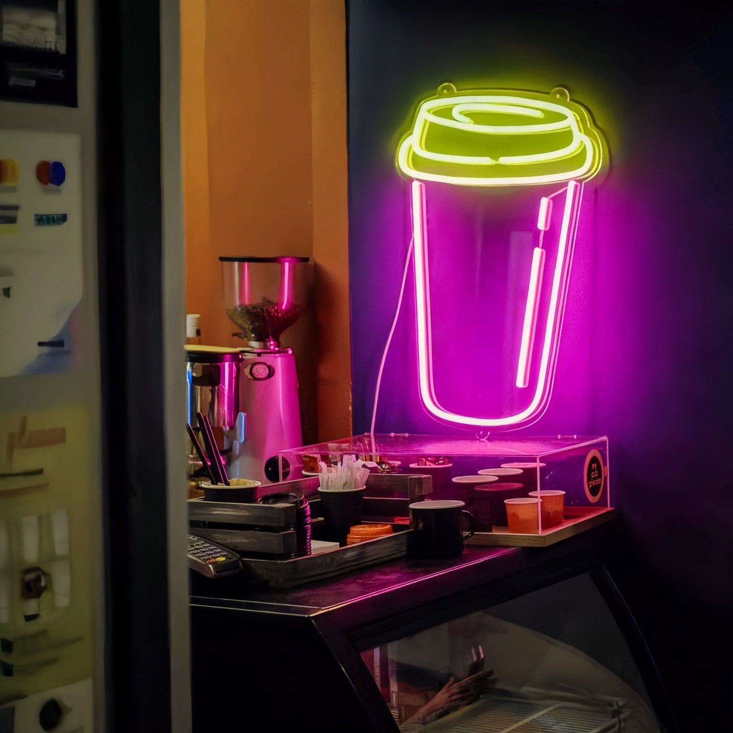 Coffee Cup Add A Touch Of Neon Caffeine To Your Space | Shineneon