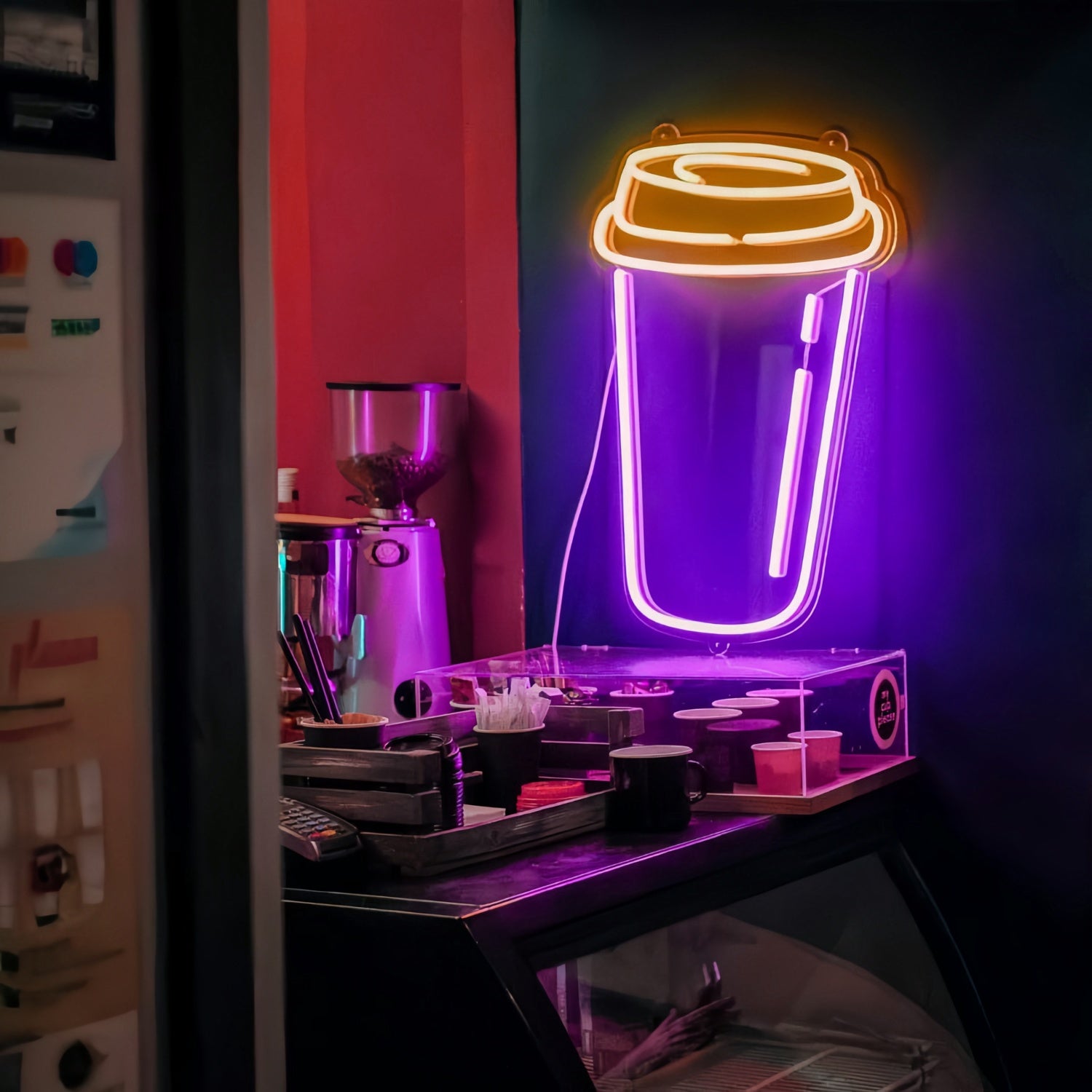 Coffee Cup Add A Touch Of Neon Caffeine To Your Space | Shineneon
