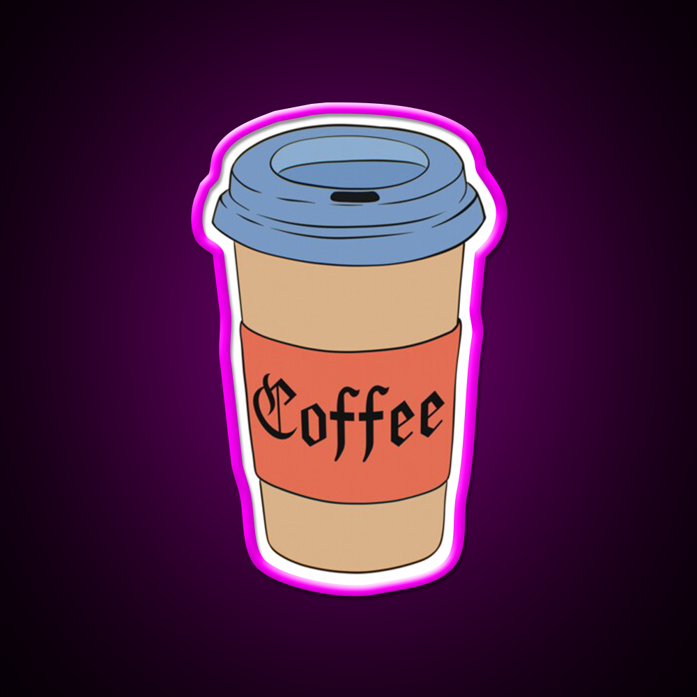 Coffee Cup Calligraphy Cafe Led Neon Sign Espresso Bar Art Rgb Color