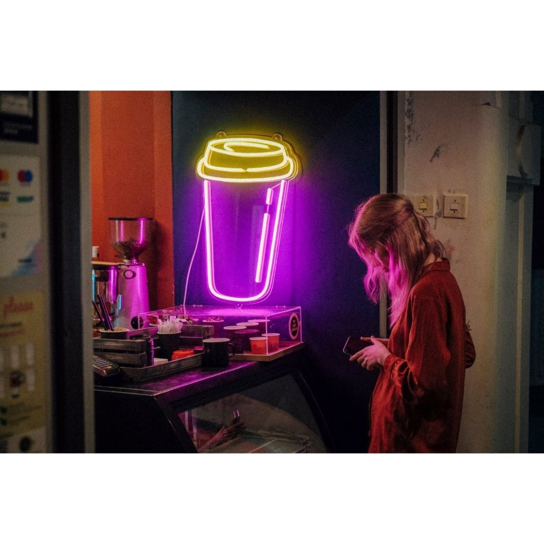 Coffee Cup Led Sign Business Neon Sign For Home - Shineneon