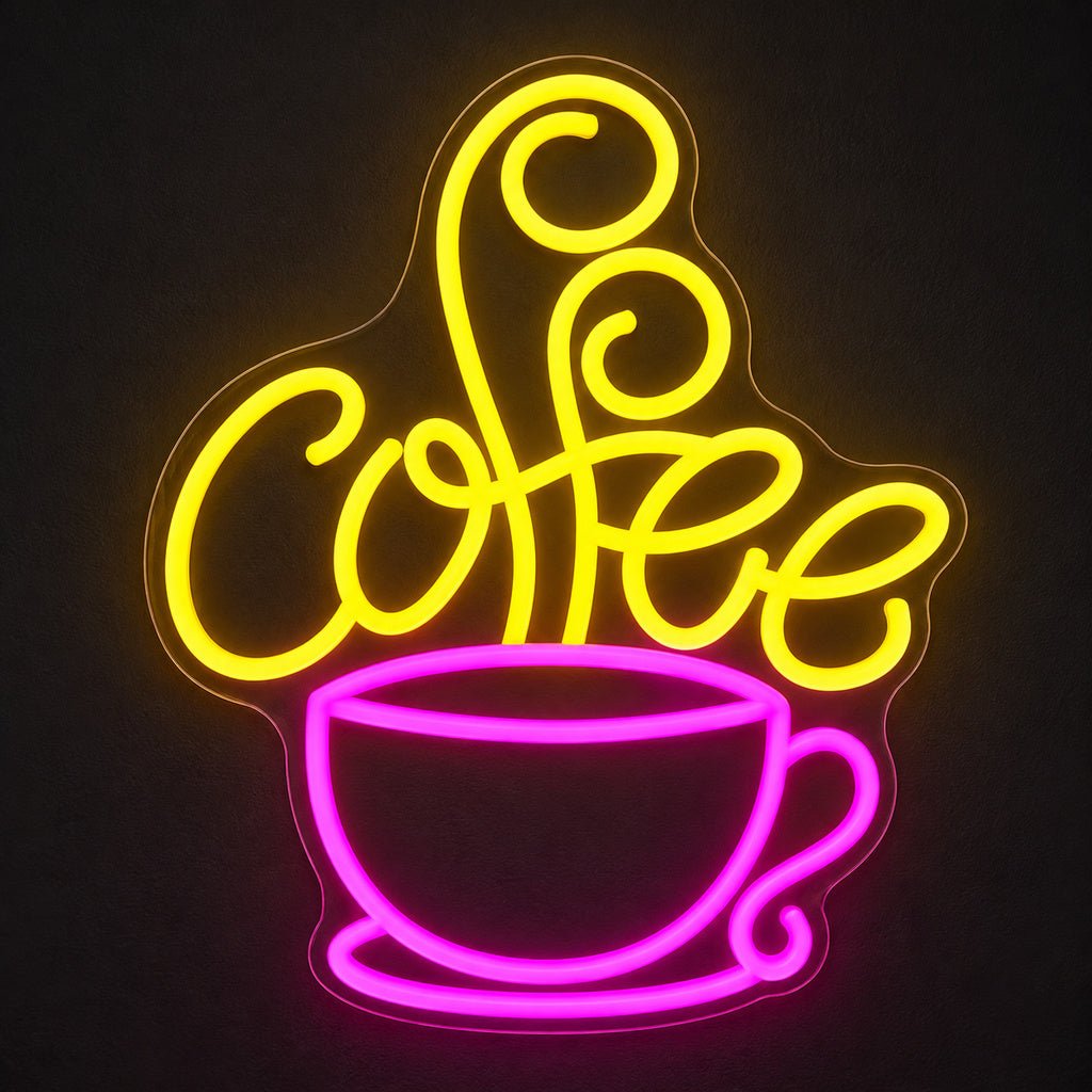 Coffee Cup Script LED Neon Sign - Shineneon