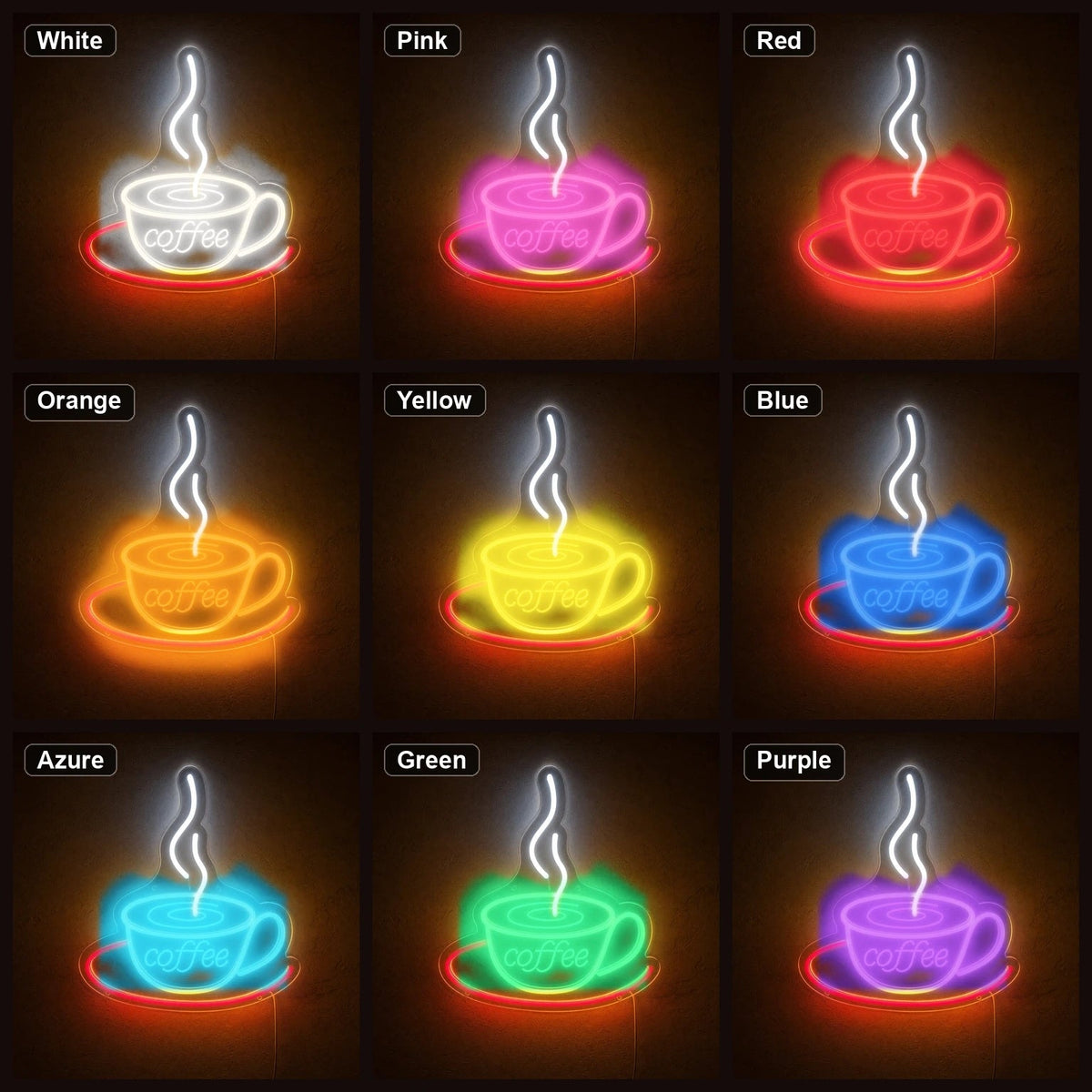 Coffee Cup With Swirl LED Neon Sign - Shineneon