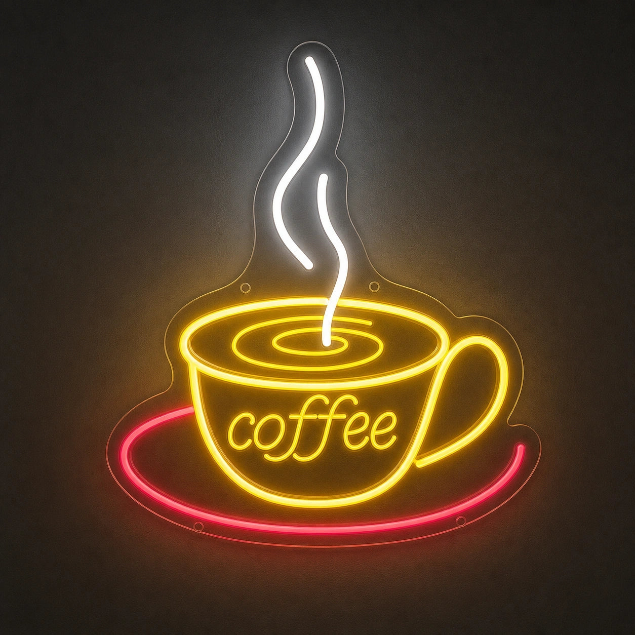 Coffee Cup With Swirl LED Neon Sign Home Garage Wall Decoration main product image
