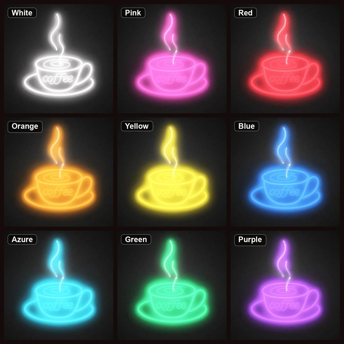 Coffee Cup With Swirl LED Neon Sign Man Cave Neon Sign - Shineneon