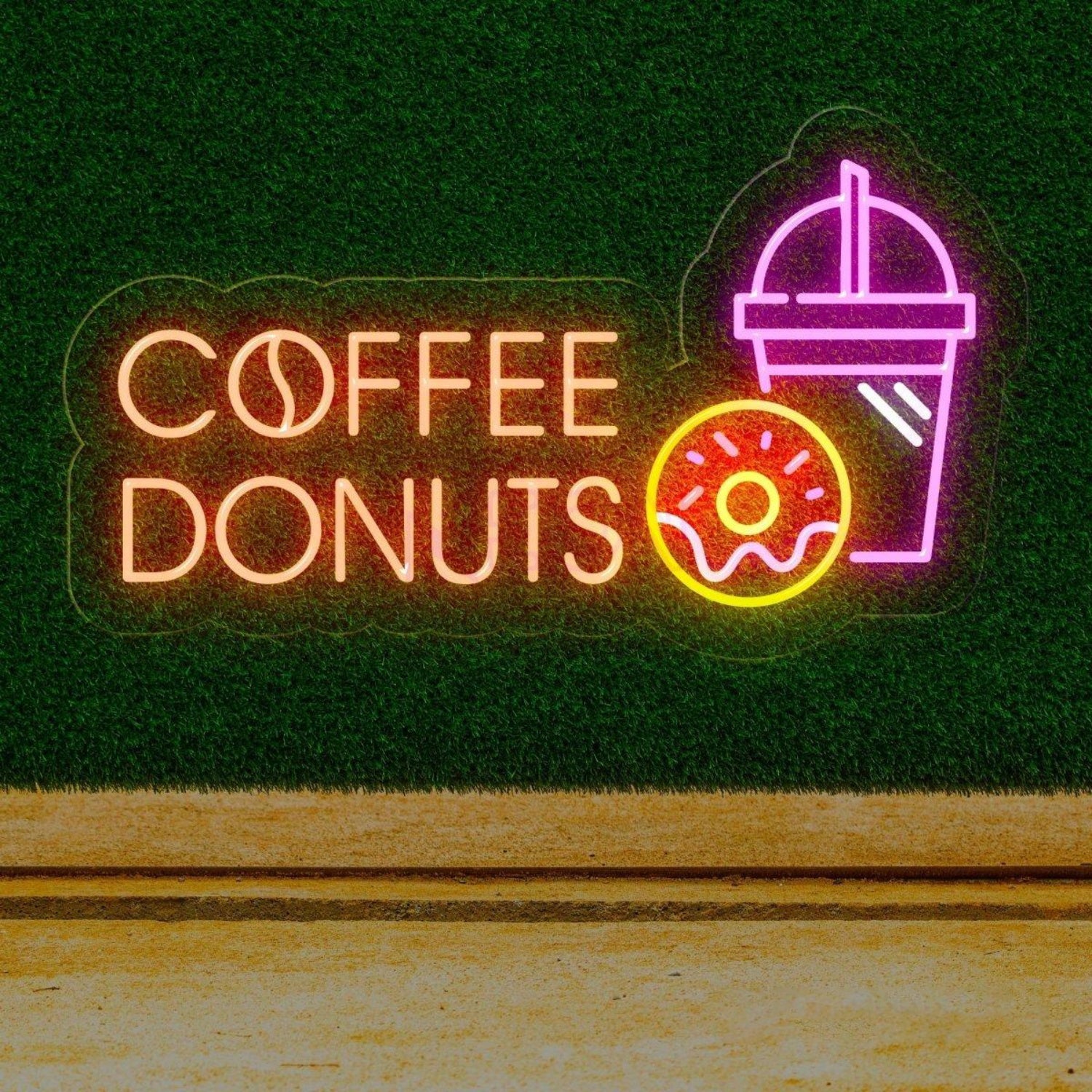 Coffee Donuts Led Neon Sign With Brew And Treats | Shineneon