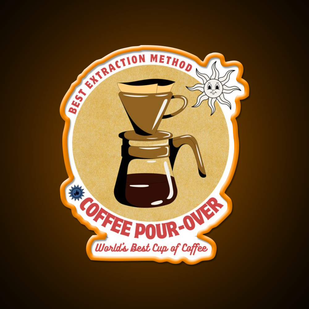 Coffee Extraction Method Cafe Led Neon Sign Espresso Bar Art Rgb Color