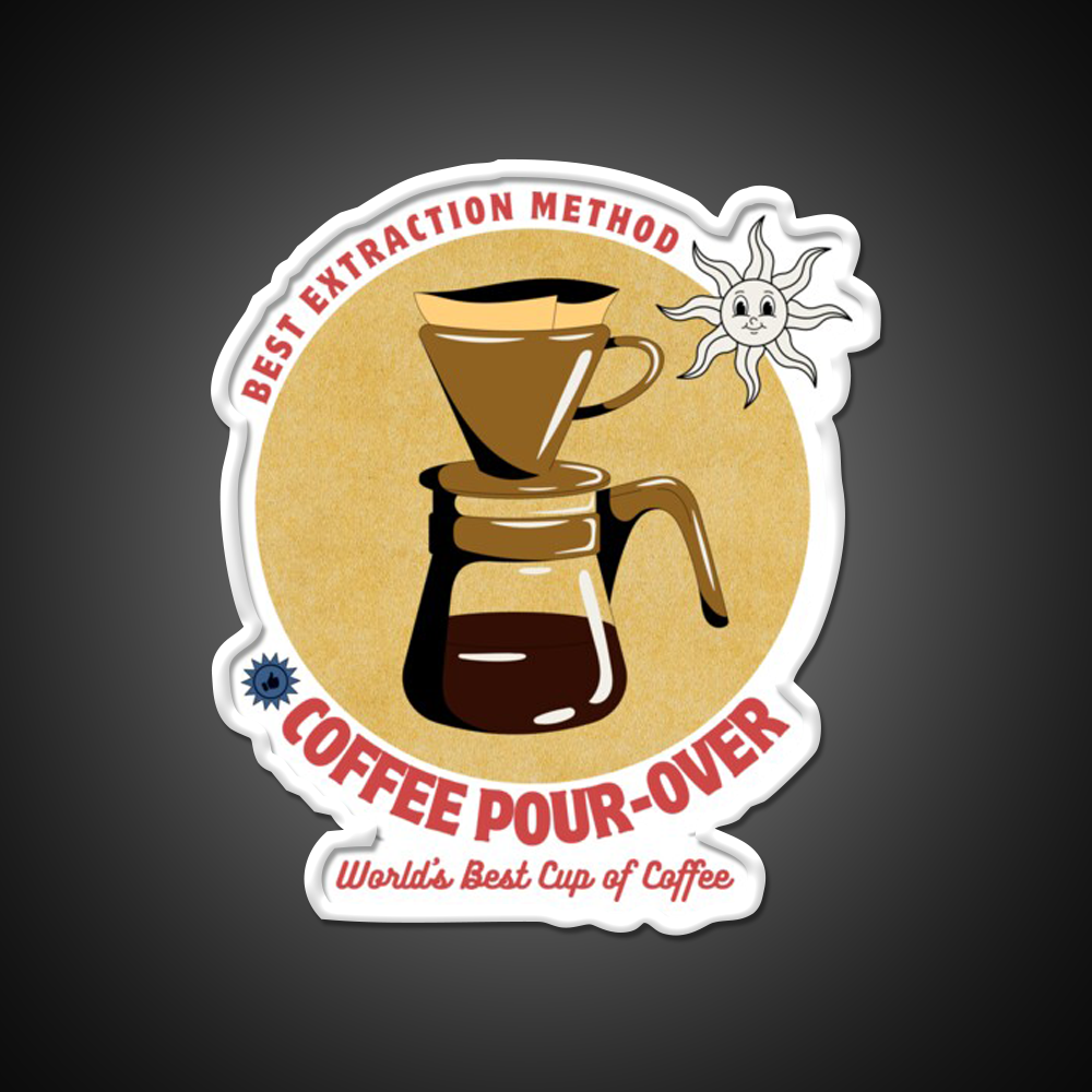 Coffee Extraction Method Cafe Led Neon Sign Espresso Bar Art Rgb Color