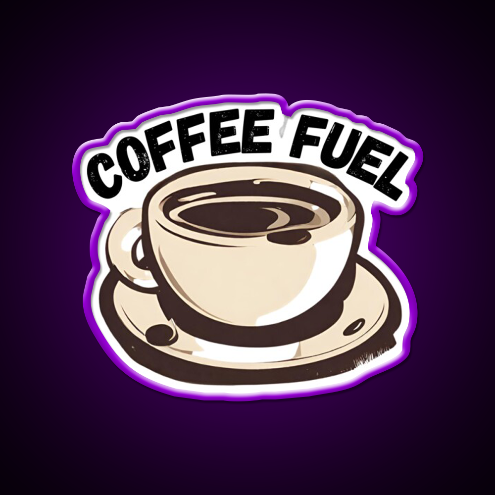 Coffee Fuel Cafe Led Neon Sign Espresso Bar Art Rgb Color