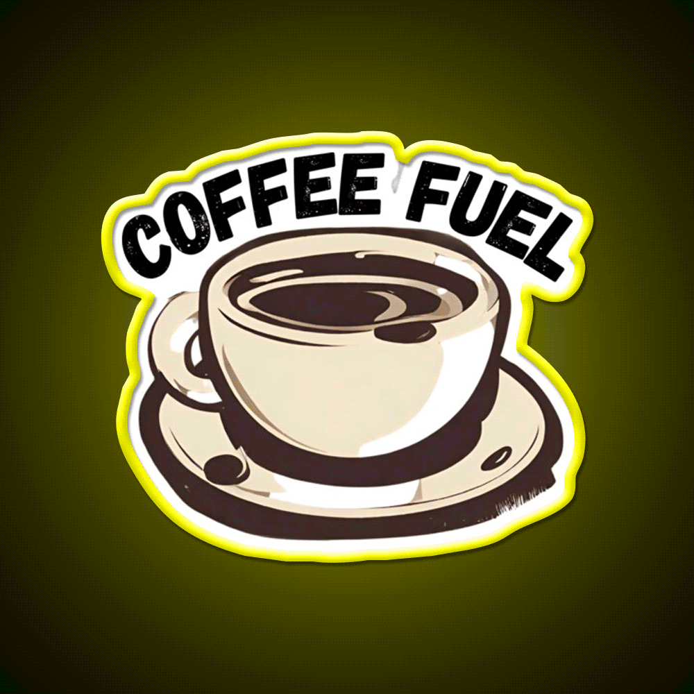 Coffee Fuel Cafe Led Neon Sign Espresso Bar Art Rgb Color