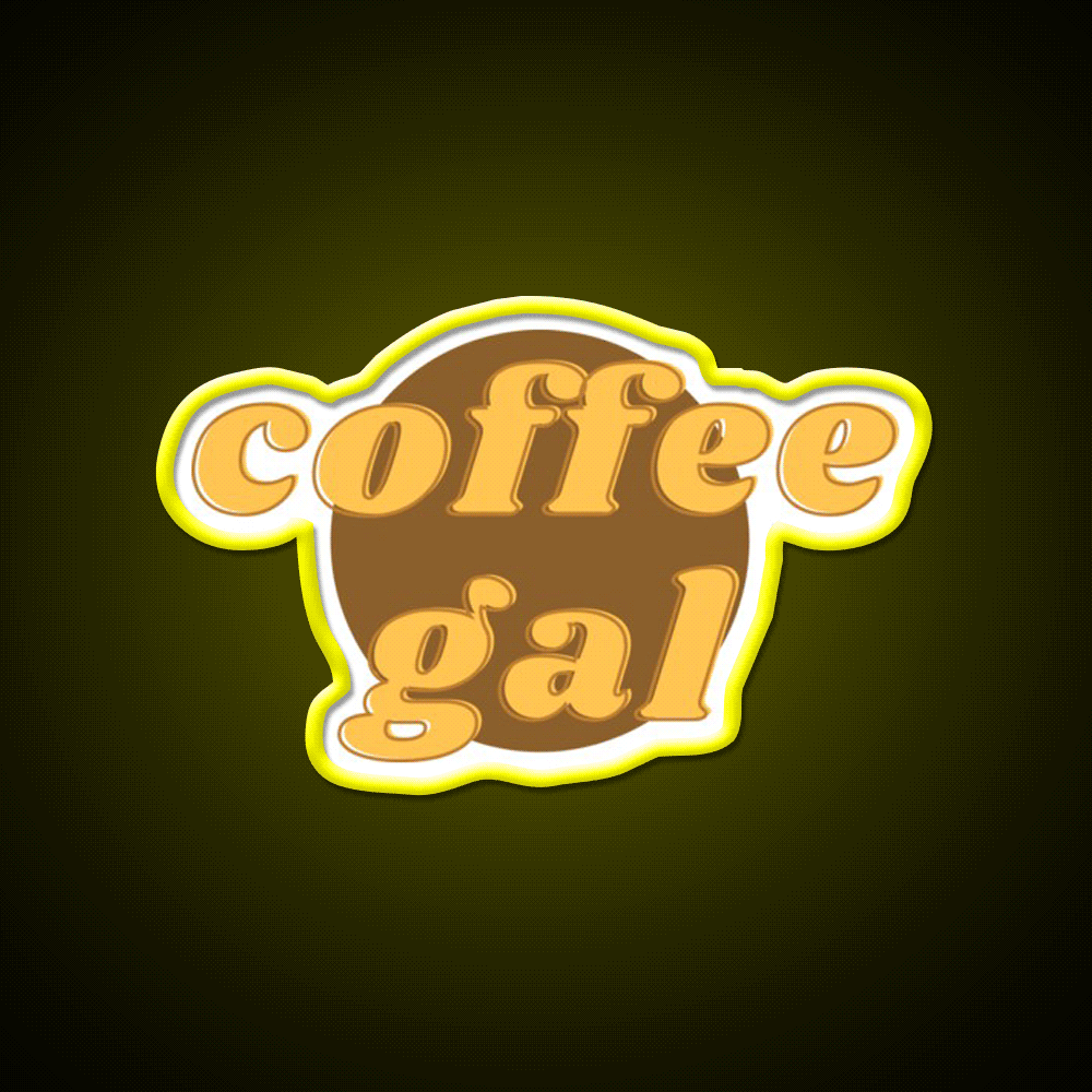Coffee Gal Cafe Led Neon Sign Espresso Bar Art Rgb Color