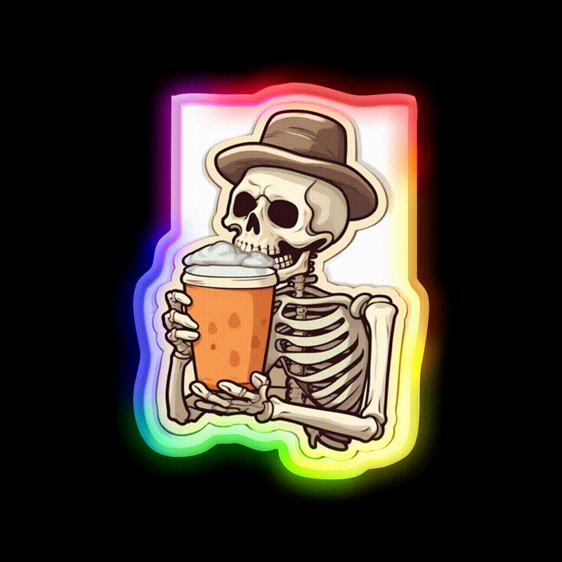 Coffee In My Bones Cafe Led Neon Sign Espresso Bar Art Rgb Color