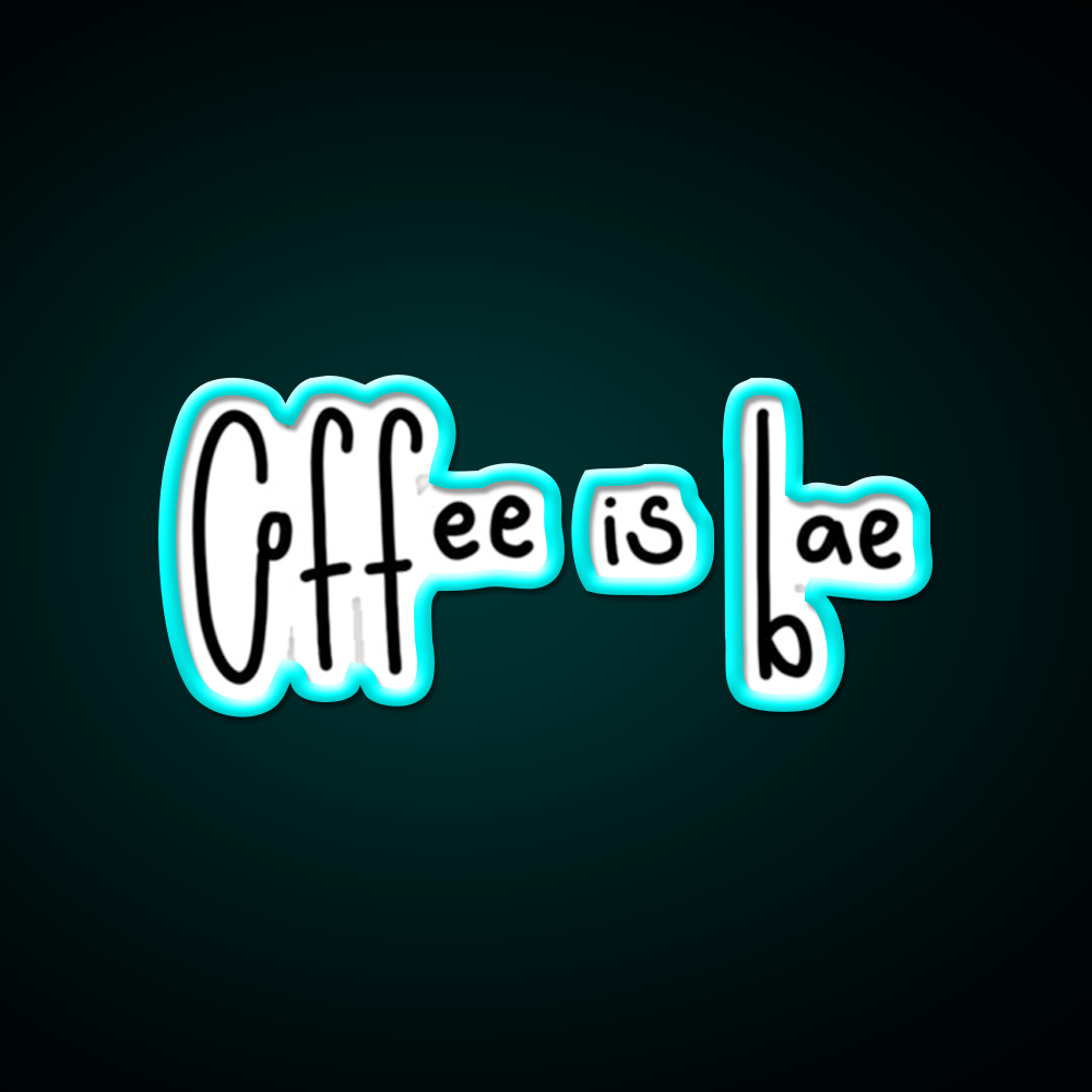 Coffee Is Bae Cafe Led Neon Sign Espresso Bar Art Rgb Color