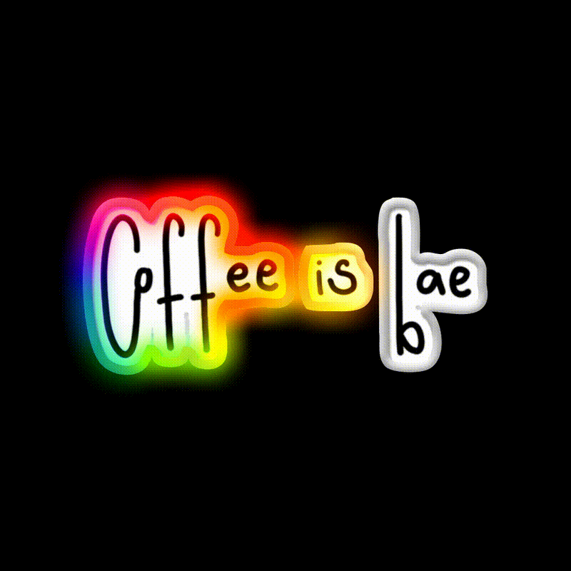 Coffee Is Bae Cafe Led Neon Sign Espresso Bar Art Rgb Color