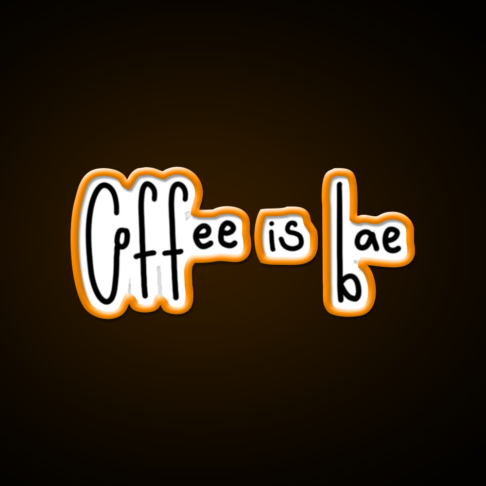 Coffee Is Bae Cafe Led Neon Sign Espresso Bar Art Rgb Color