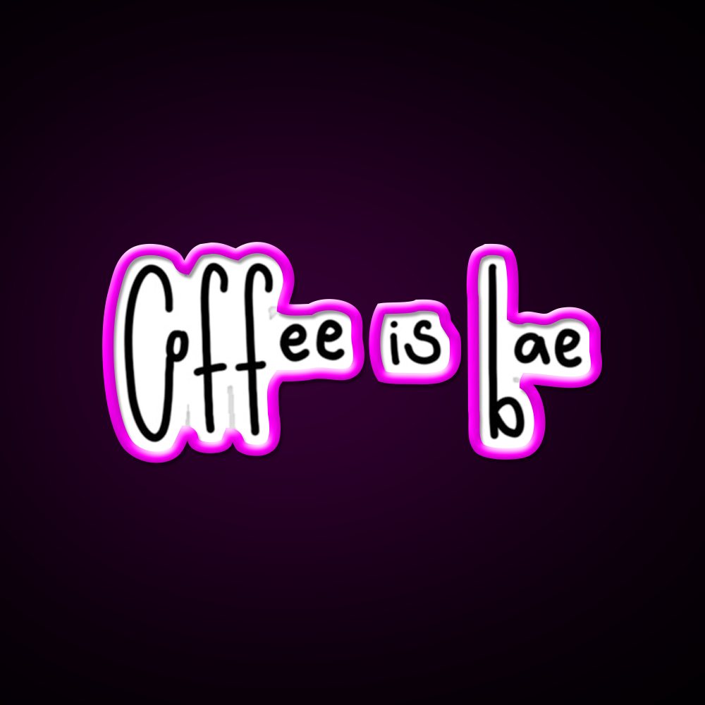 Coffee Is Bae Cafe Led Neon Sign Espresso Bar Art Rgb Color