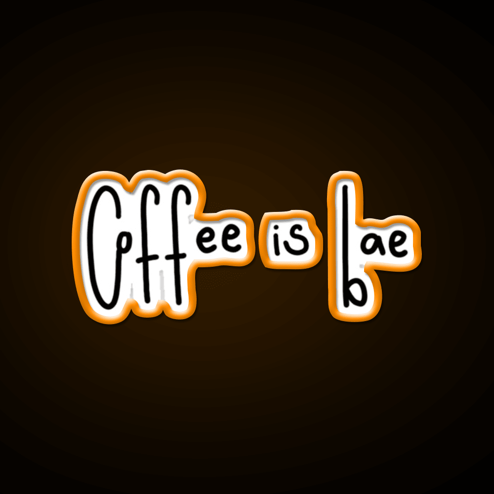 Coffee Is Bae Cafe Led Neon Sign Espresso Bar Art Rgb Color - Shineneon