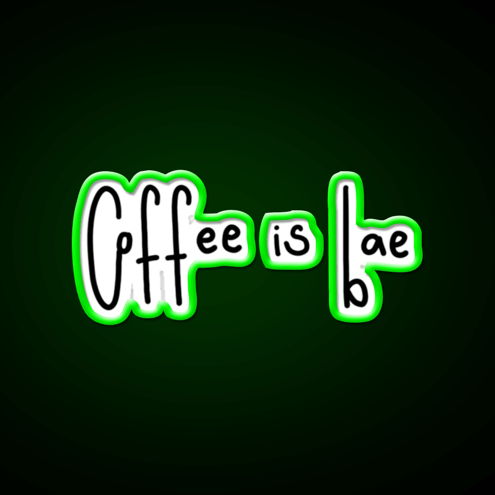Coffee Is Bae Cafe Led Neon Sign Espresso Bar Art Rgb Color - Shineneon