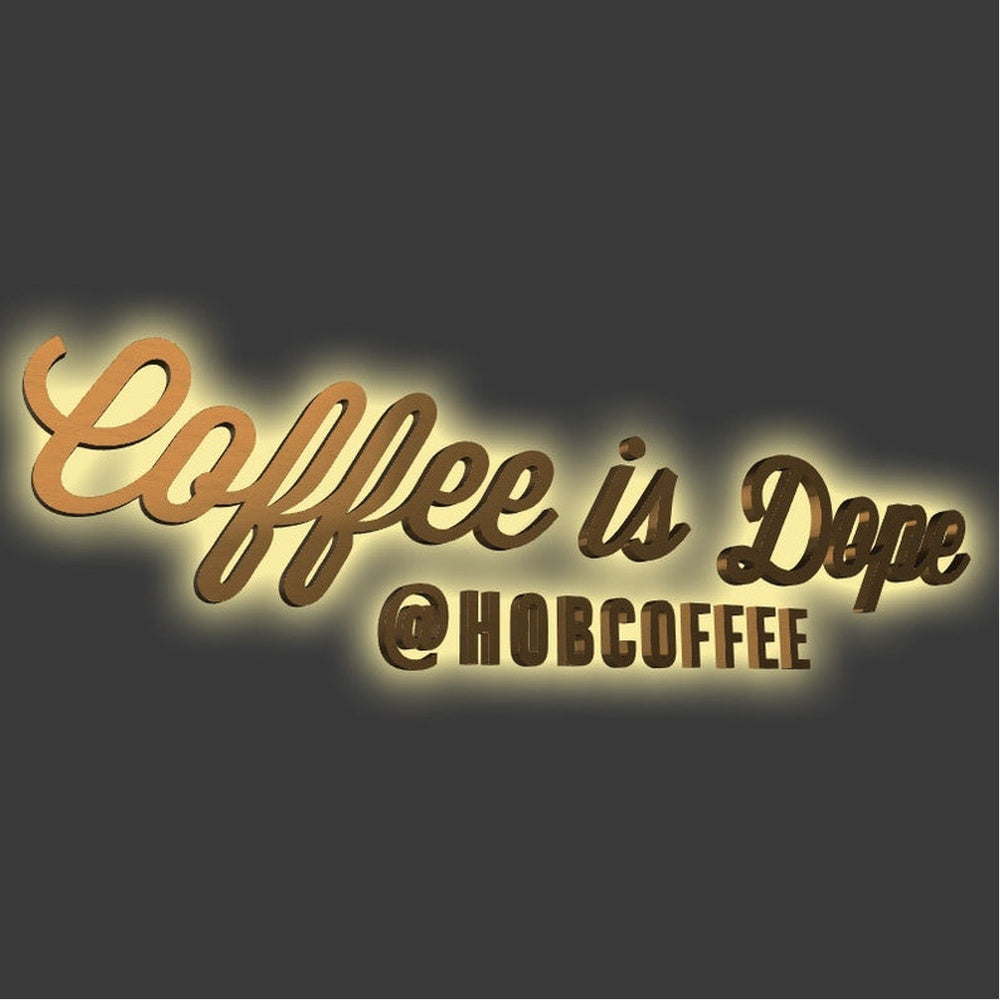 Coffee Is Dope 3D Backlit Channel Letters Led Light Sign