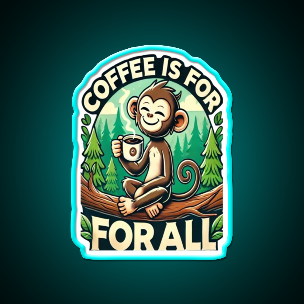 Coffee Is For All Cafe Led Neon Sign Espresso Bar Art Rgb Color
