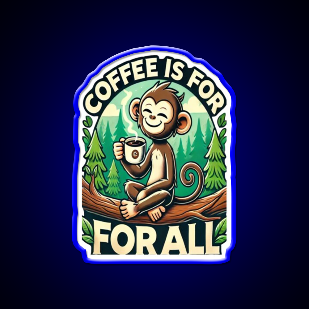 Coffee Is For All Cafe Led Neon Sign Espresso Bar Art Rgb Color
