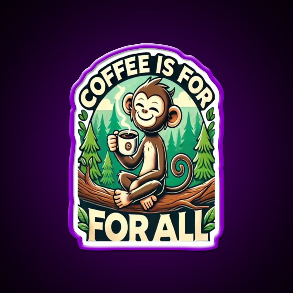 Coffee Is For All Cafe Led Neon Sign Espresso Bar Art Rgb Color
