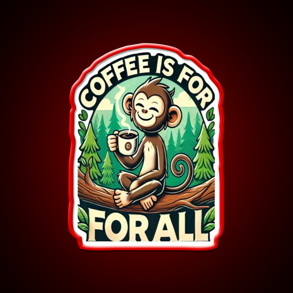 Coffee Is For All Cafe Led Neon Sign Espresso Bar Art Rgb Color