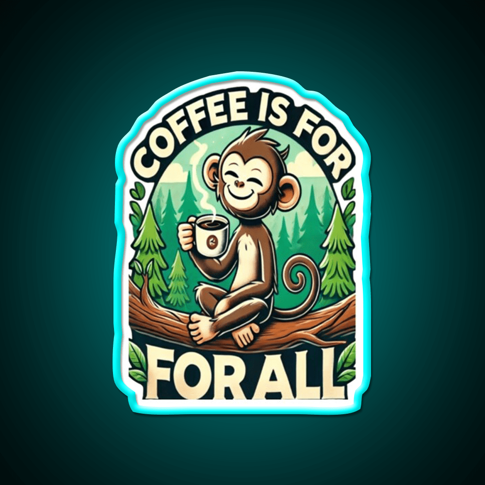 Coffee Is For All Cafe Led Neon Sign Espresso Bar Art Rgb Color - Shineneon