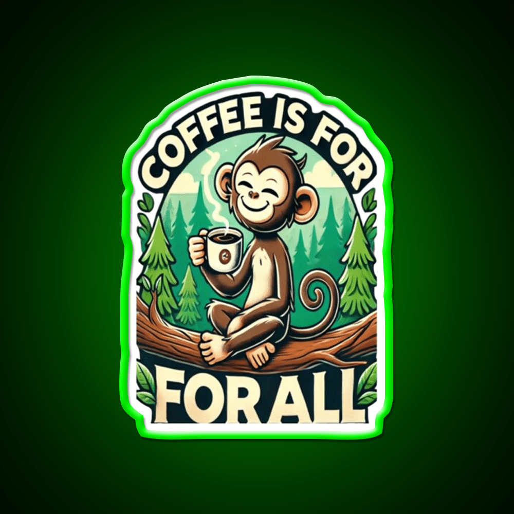 Coffee Is For All Cafe Led Neon Sign Espresso Bar Art Rgb Color - Shineneon