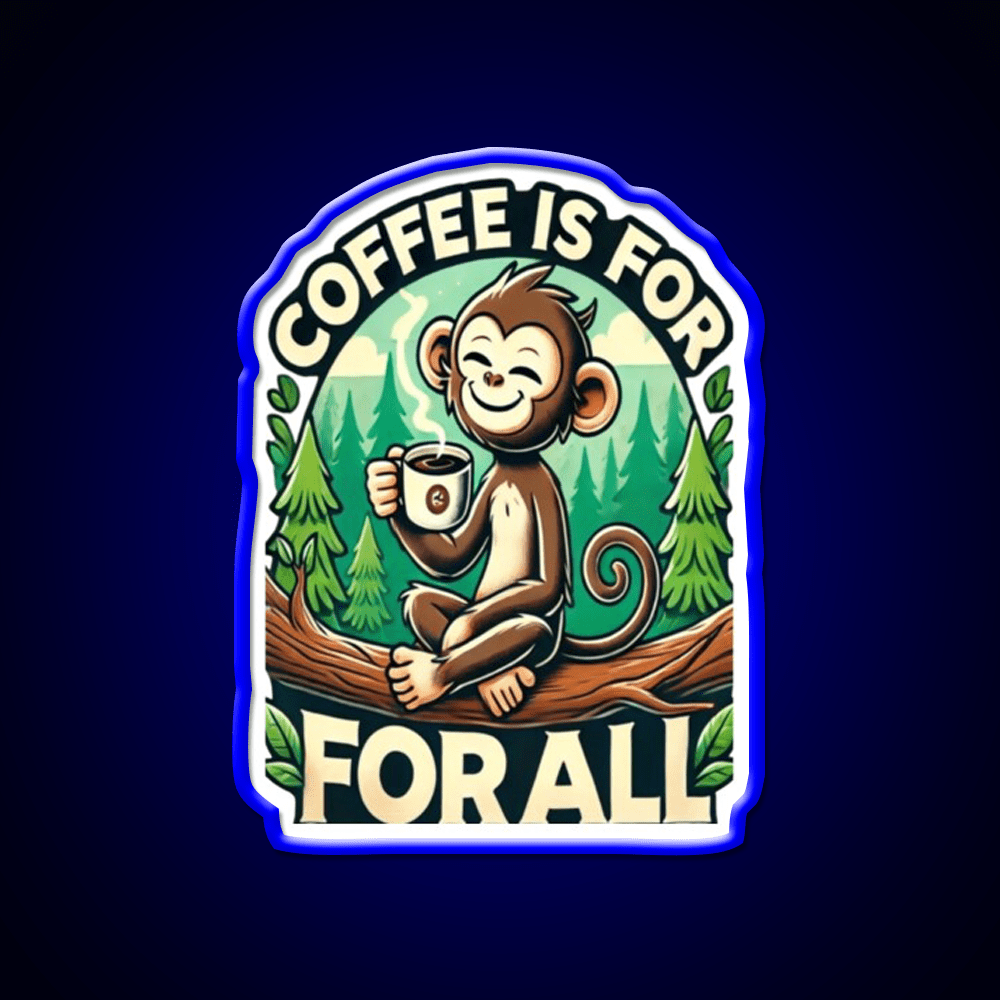 Coffee Is For All Cafe Led Neon Sign Espresso Bar Art Rgb Color - Shineneon