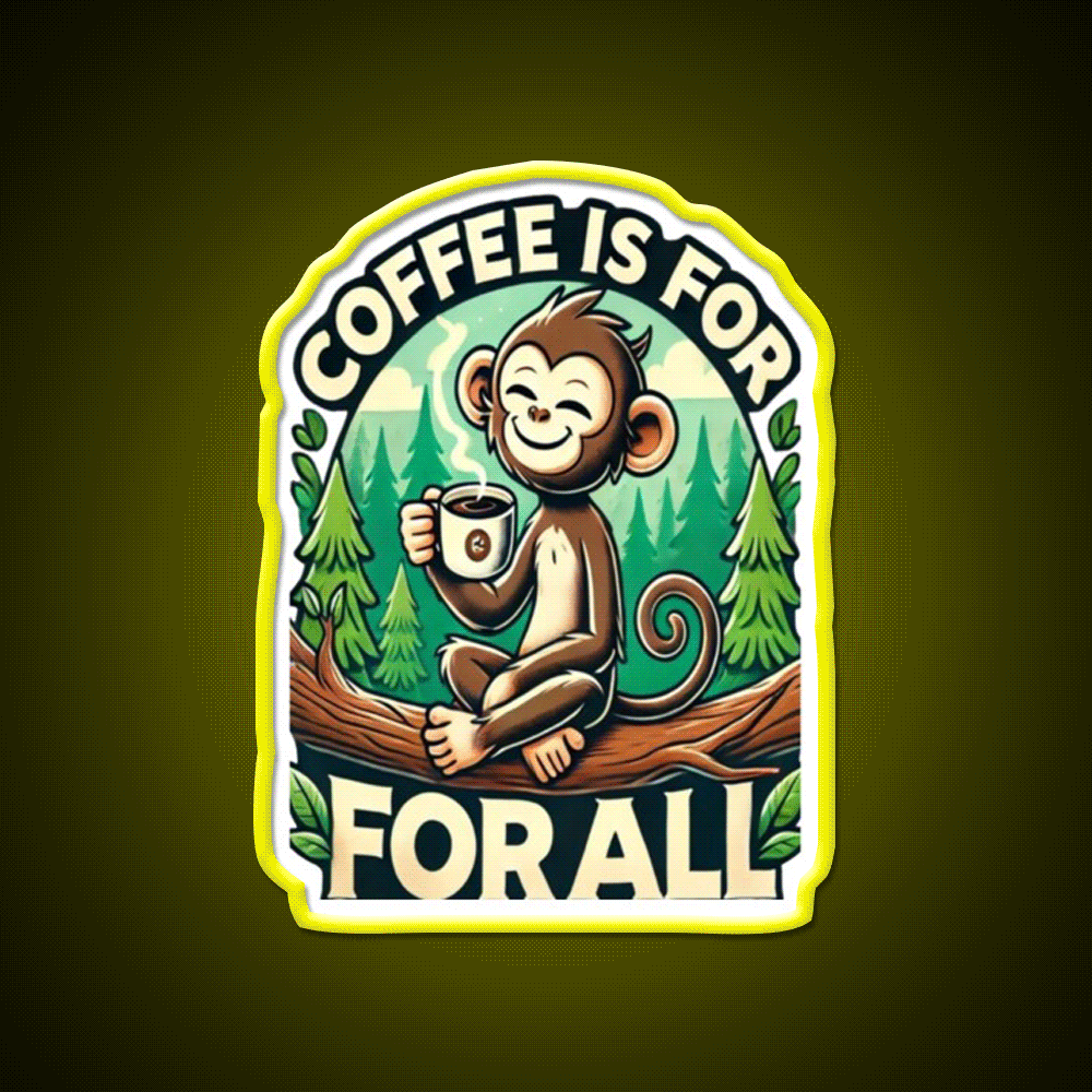 Coffee Is For All Cafe Led Neon Sign Espresso Bar Art Rgb Color