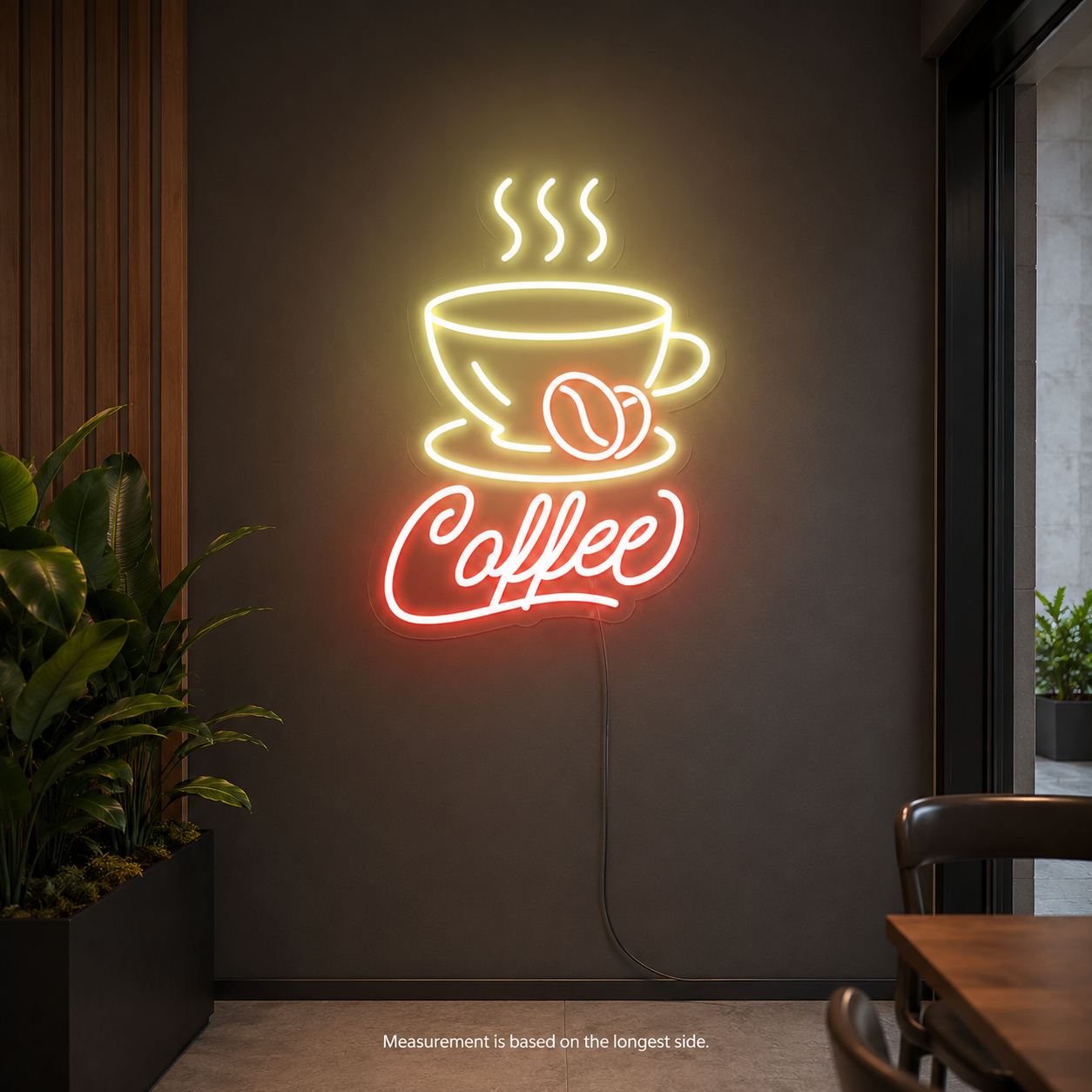 Coffee LED Neon Sign Bedroom Decor - 04 Size Image