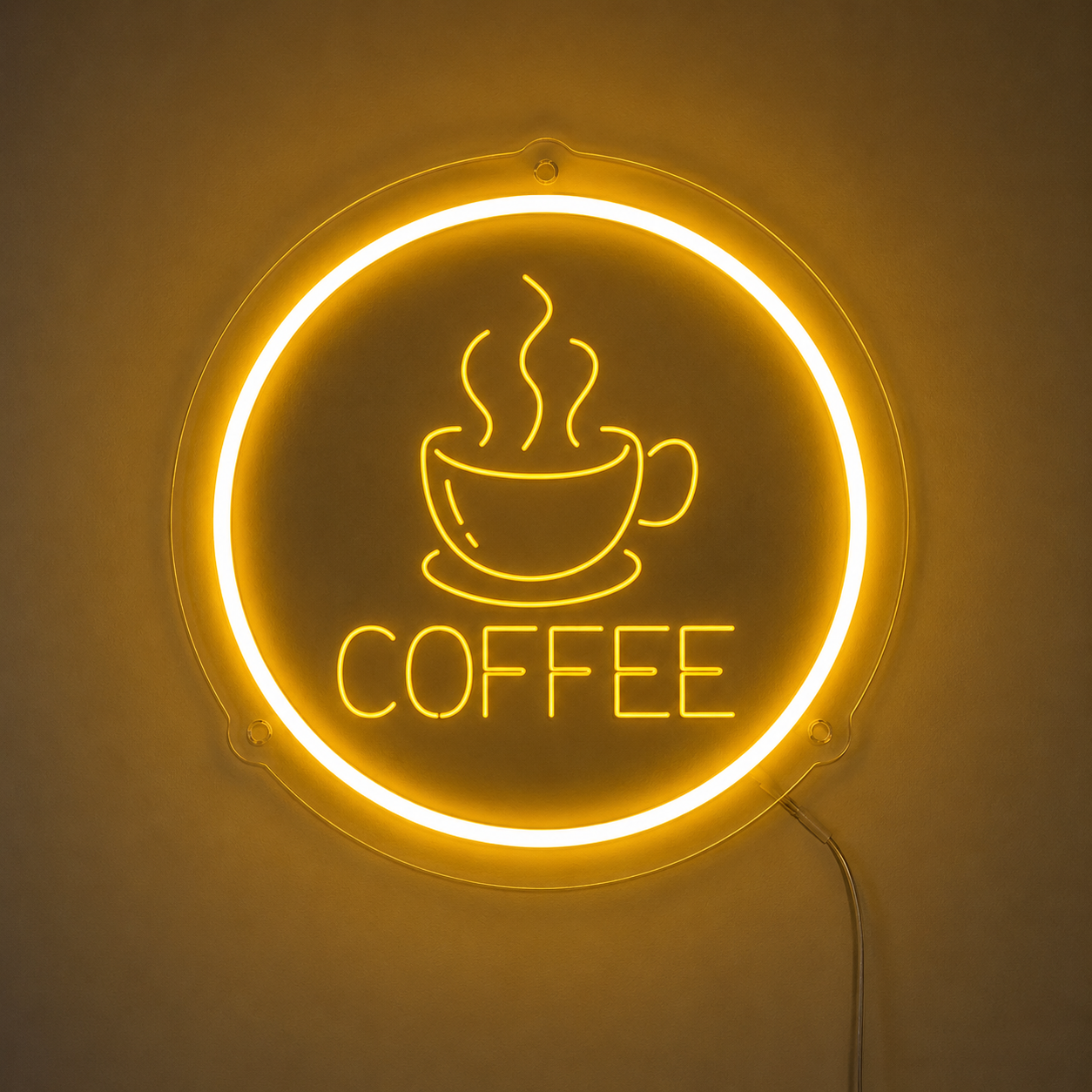 Coffee LED Neon Sign Bedroom Wall Art - 01 Original Product Image
