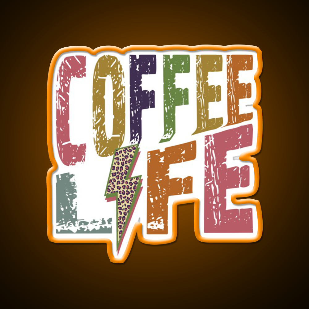 Coffee Life Cafe Led Neon Sign Espresso Bar Art Rgb Color