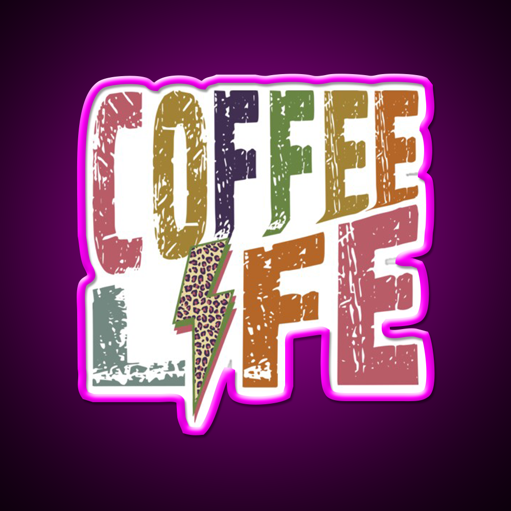 Coffee Life Cafe Led Neon Sign Espresso Bar Art Rgb Color