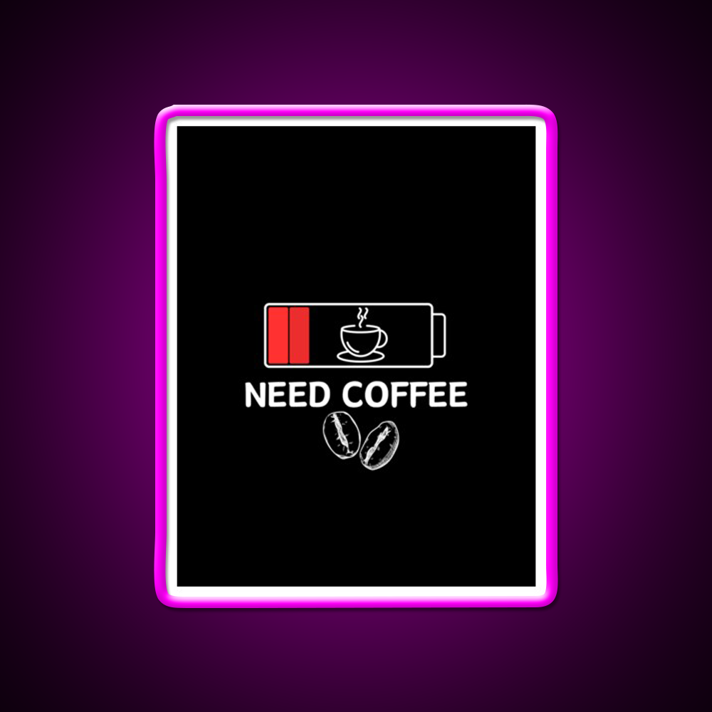 Coffee Loading Funny Caffeine Progress Bar Man Cave Bar Led Neon Sign Rgb Color