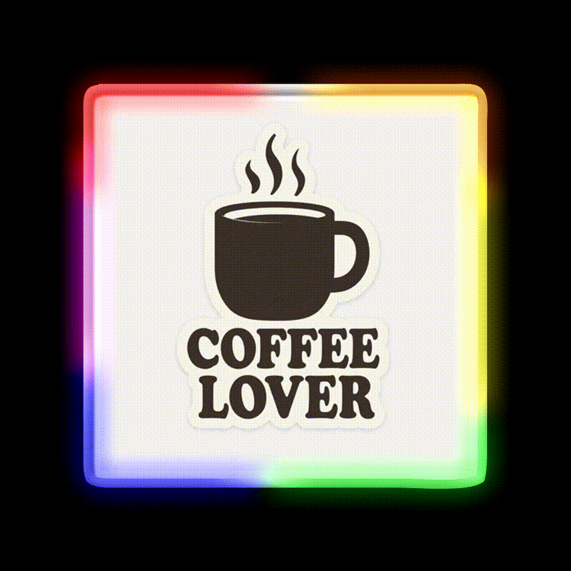 Coffee Lover Bold Minimalist Mug Cafe Led Neon Sign Espresso Bar Art Rgb Color