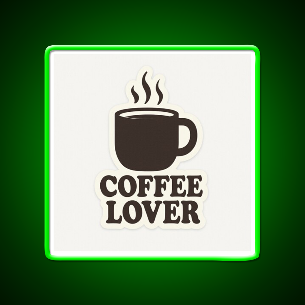 Coffee Lover Bold Minimalist Mug Cafe Led Neon Sign Espresso Bar Art Rgb Color