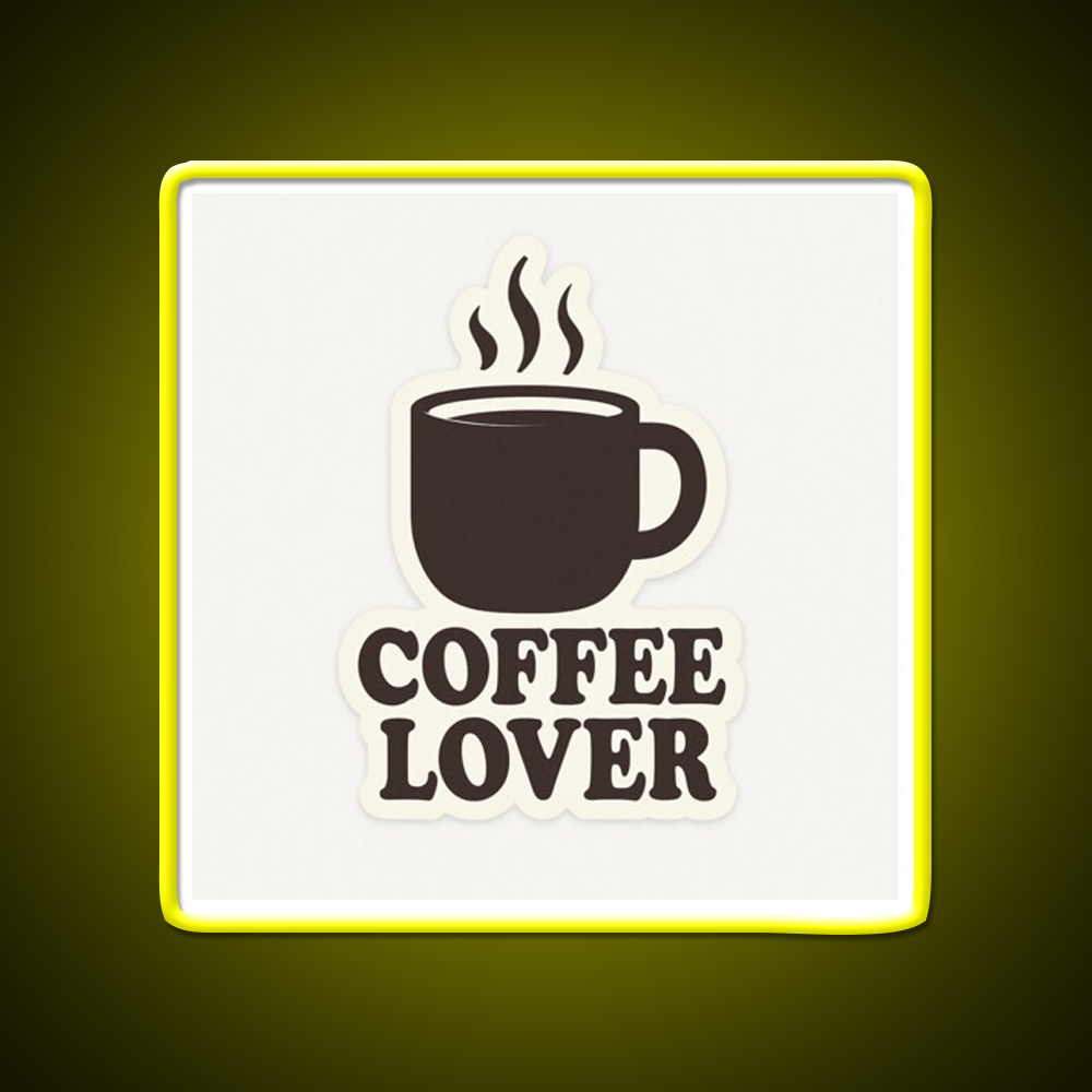 Coffee Lover Bold Minimalist Mug Cafe Led Neon Sign Espresso Bar Art Rgb Color