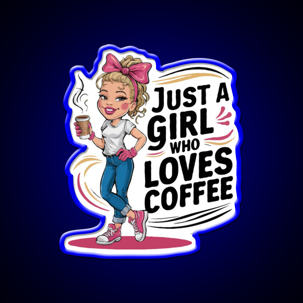 Coffee Lover Girl Vibes Cafe Led Neon Sign Espresso Bar Art Rgb Color