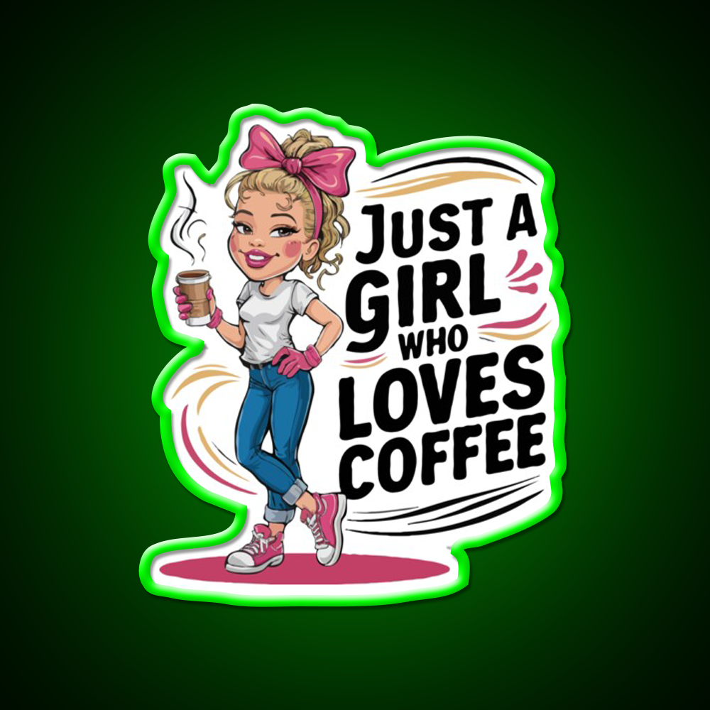 Coffee Lover Girl Vibes Cafe Led Neon Sign Espresso Bar Art Rgb Color