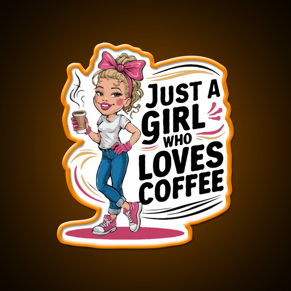 Coffee Lover Girl Vibes Cafe Led Neon Sign Espresso Bar Art Rgb Color