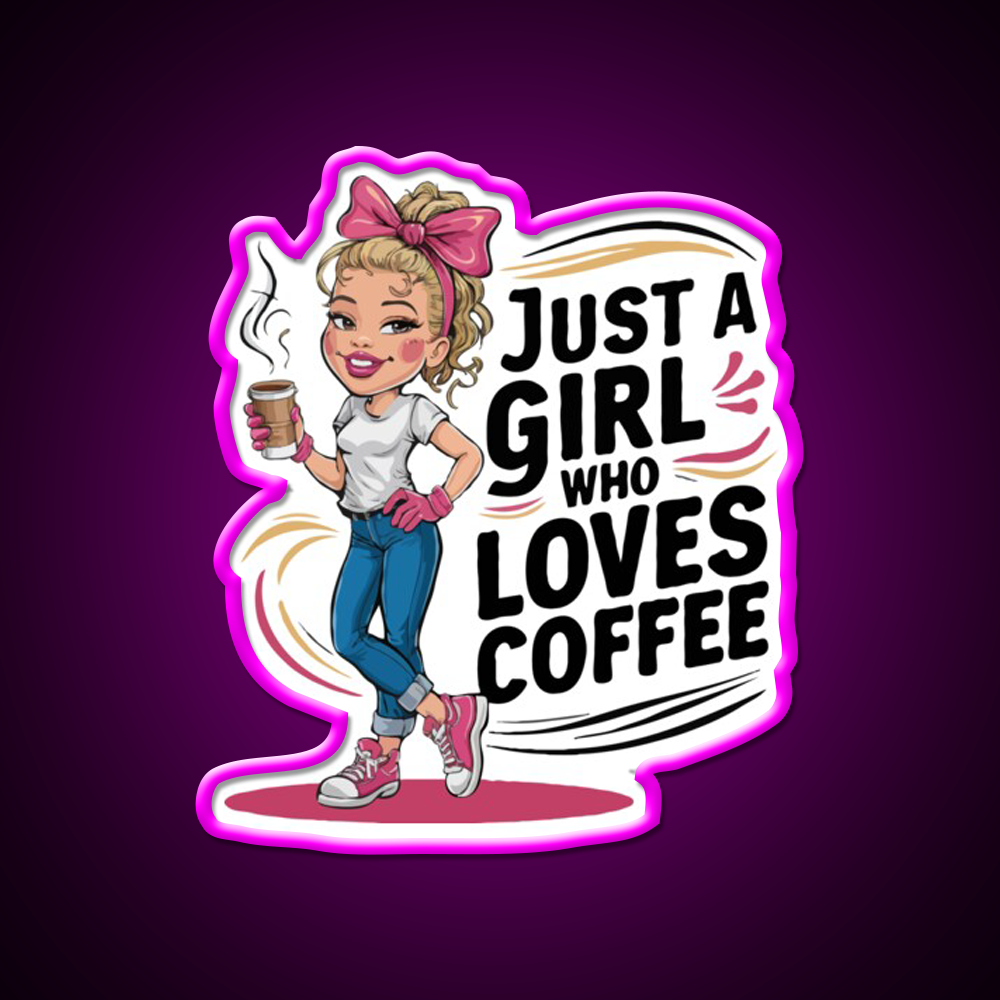 Coffee Lover Girl Vibes Cafe Led Neon Sign Espresso Bar Art Rgb Color