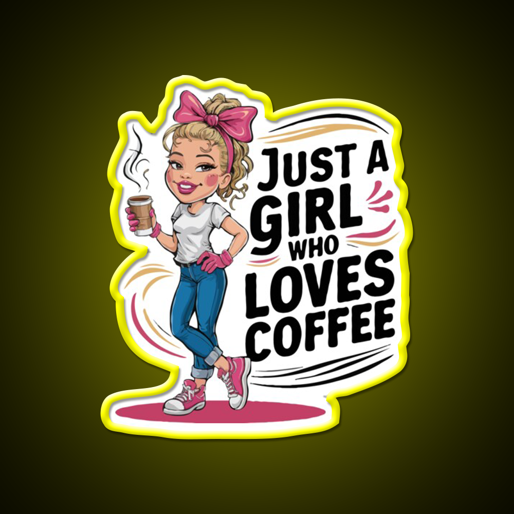 Coffee Lover Girl Vibes Cafe Led Neon Sign Espresso Bar Art Rgb Color