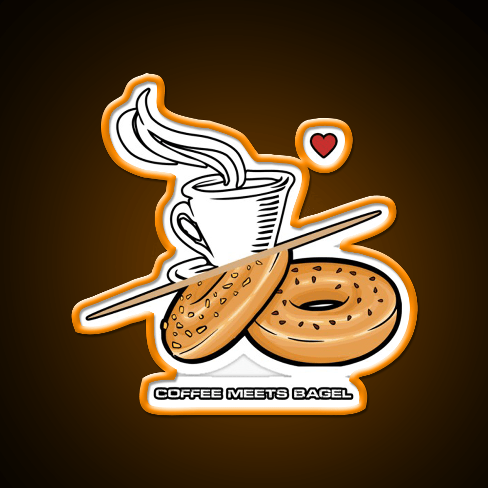 Coffee Meets Bagel Snack Food Led Neon Sign Rgb Color - Shineneon