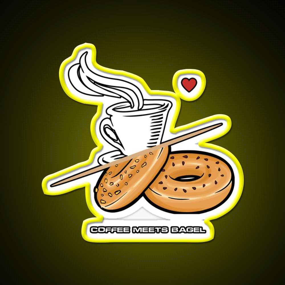 Coffee Meets Bagel Snack Food Led Neon Sign Rgb Color