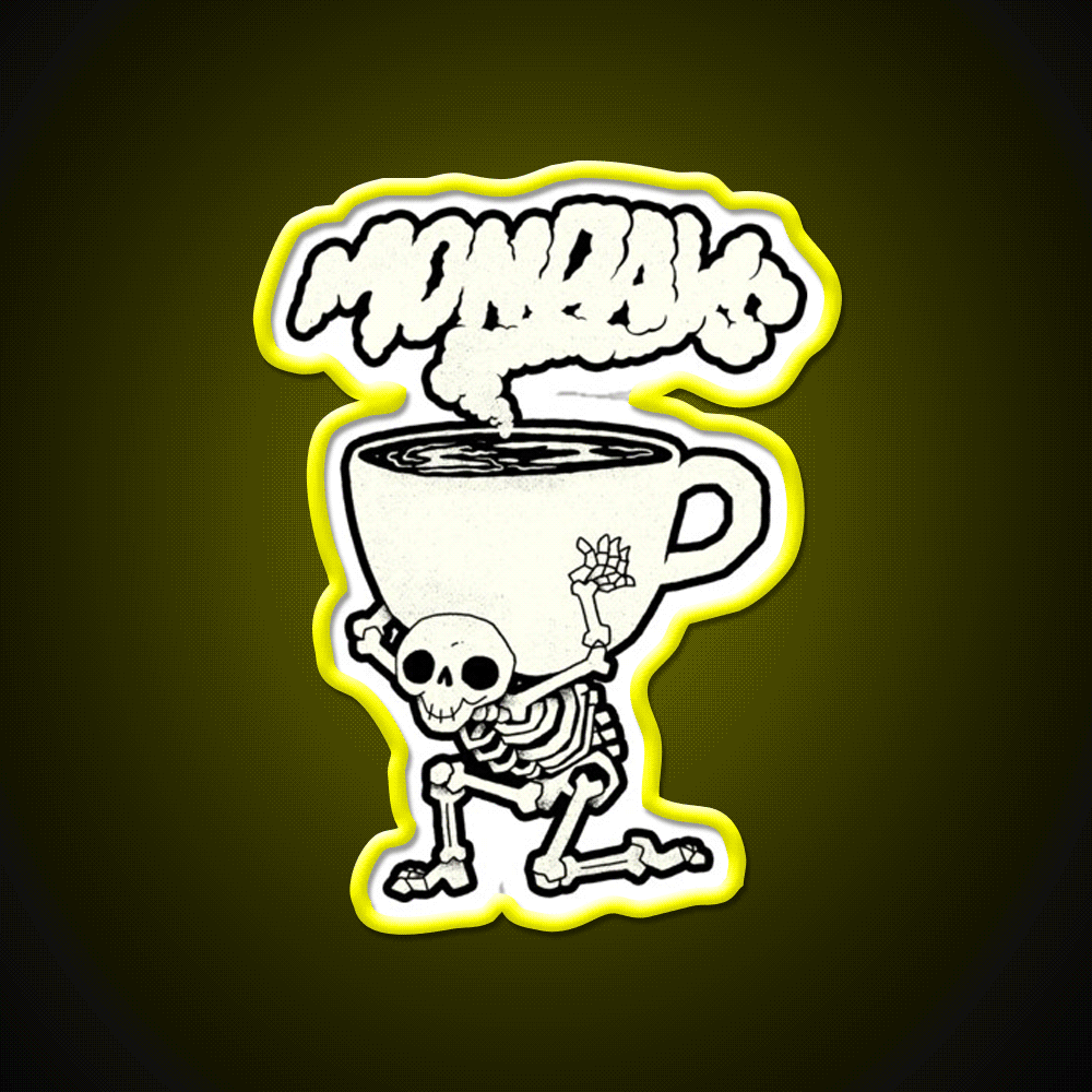 Coffee Monday Cafe Led Neon Sign Espresso Bar Art Rgb Color