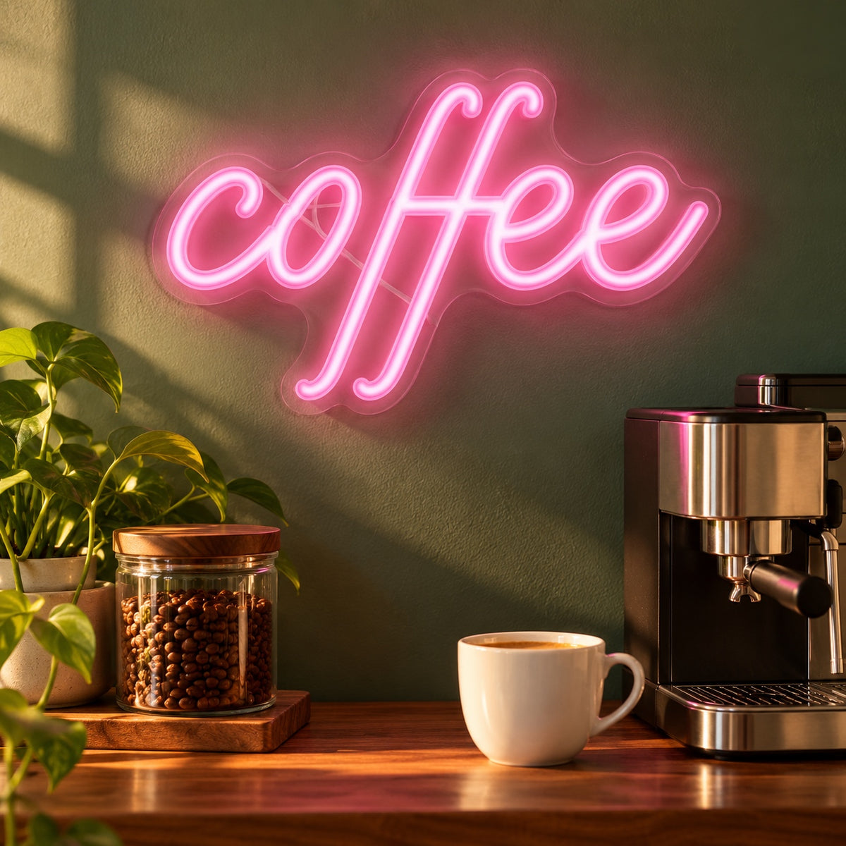 Coffee LED Neon Sign - advertising view
