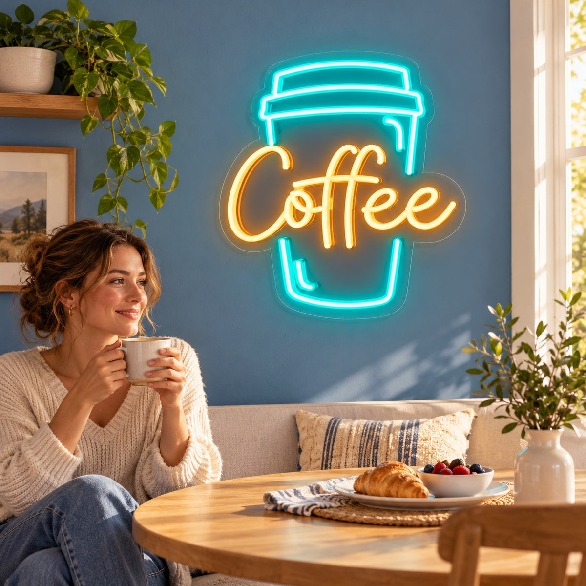 Coffee LED Neon Sign - lifestyle view